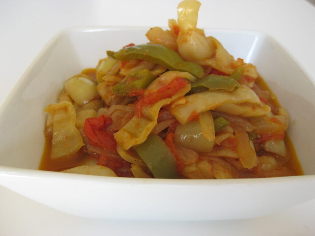 sataraš recipe (simple vegetarian dish)