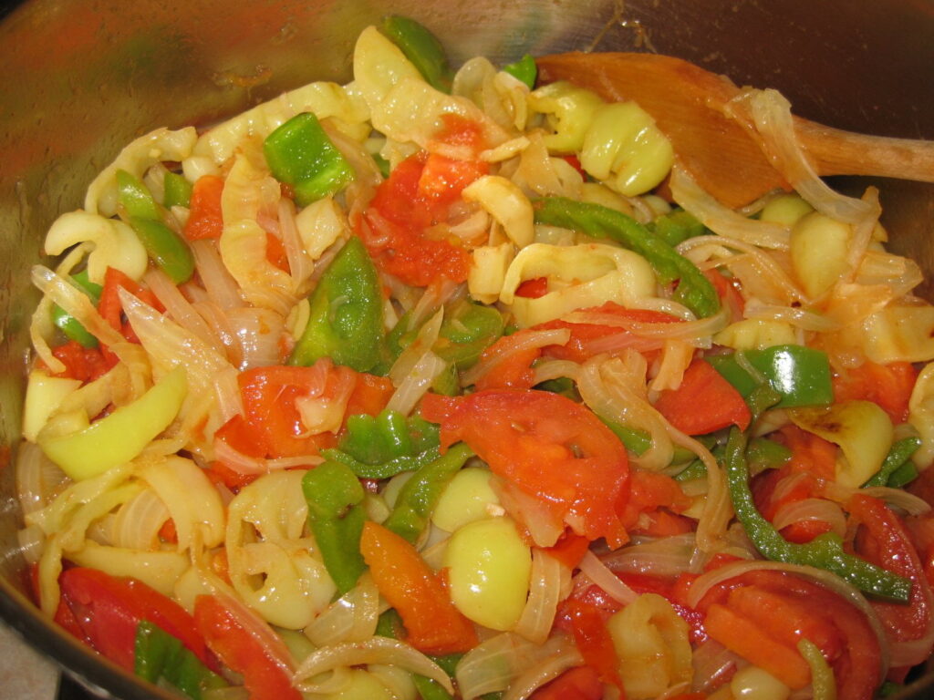 mixing veggies